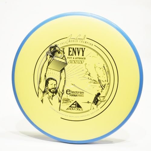 Axiom James Conrad Electron Firm Envy - Special Edition Disc Golf Putter & Approach Disc, Pick Color/Weight [Stamp & Exact Color May Vary] Yellow 175-176 Grams