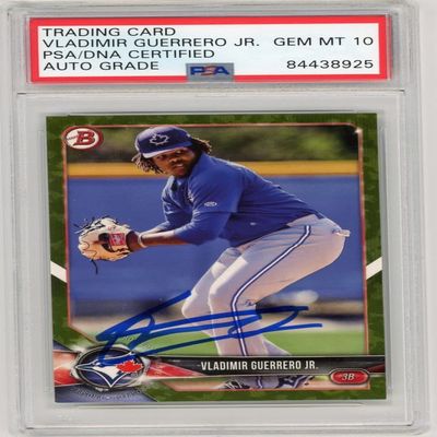 Vladimir Guerrero Jr 2018 Bowman Camo Autographed Card #BP150- PSA/DNA 10