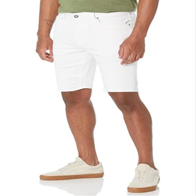 Buffalo David Bitton Men's Slim Parker Denim Shorts, White Rinse, 40