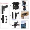 LarKoo Military Tactical Drop Thigh Pouch Bag Cross Over Leg Concealed Carry Leg Convertible Shoulder Bag with Double Removable Pistol Holster view 4
