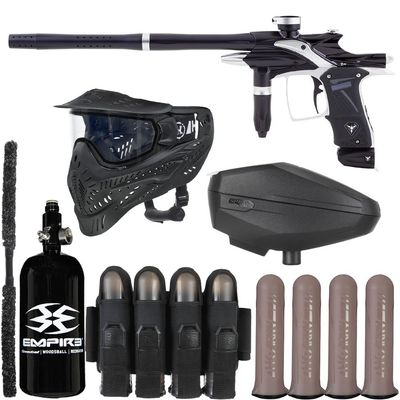 Action Village Dangerous Power Fusion Elite Rivalry Paintball Gun Package Kit (Black/Silver)