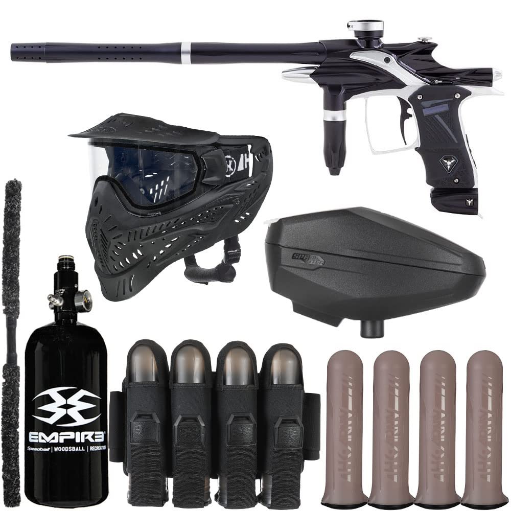 Action Village Dangerous Power Fusion Elite Rivalry Paintball Gun Package Kit (Black/Silver)