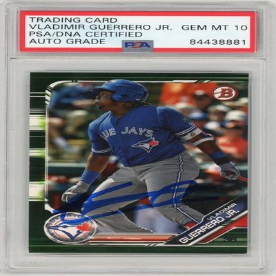 Vladimir Guerrero Jr 2019 Bowman Camo Autographed Card #BP1- PSA/DNA 10