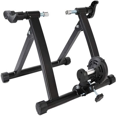 SMSOM Bike Trainer Stand, Portable Bike Trainer, Magnetic Bicycle Stationary Stand for Indoor Exercise Riding, Black