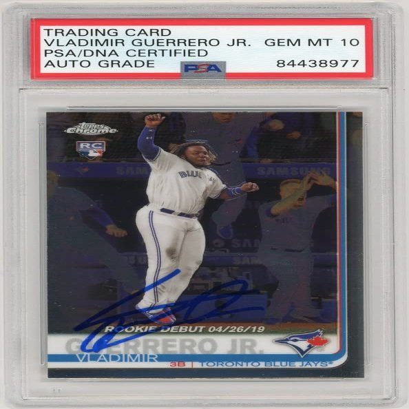 Vladimir Guerrero Jr 2019 Topps Chrome Update Autographed Rookie Card #58 - PSA/DNA 10