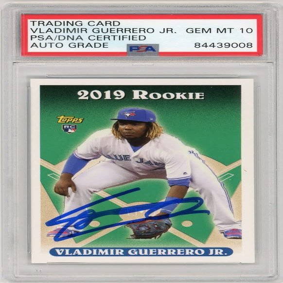 Vladimir Guerrero Jr 2019 Topps Archives Autographed Rookie Card #324 - PSA/DNA 10