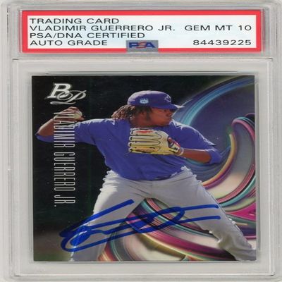 Vladimir Guerrero Jr 2018 Bowman Platinum Autographed Card #56- PSA/DNA 10