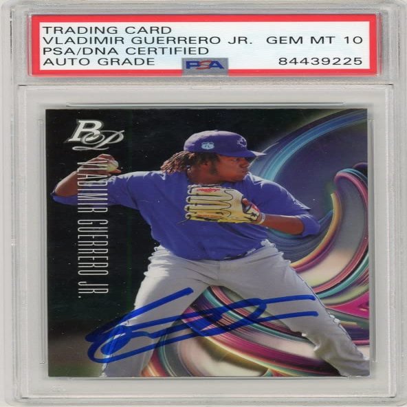 Vladimir Guerrero Jr 2018 Bowman Platinum Autographed Card #56- PSA/DNA 10
