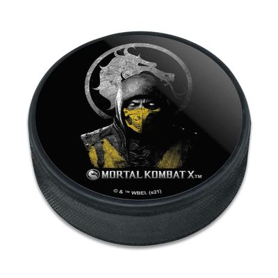 GRAPHICS & MORE Mortal Kombat X Scorpion Metal Ice Hockey Puck