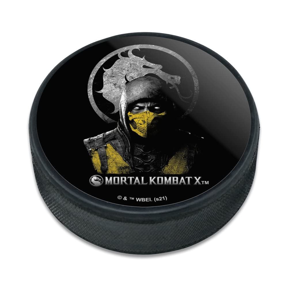 GRAPHICS & MORE Mortal Kombat X Scorpion Metal Ice Hockey Puck