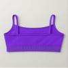 Kurve Girls Training Sports Bra  Seamless Bralette Kids Crop Cami Tank Top UV Protective Fabric UPF 50+ Made in USA, Neon Purple, Age 14-17 view 2