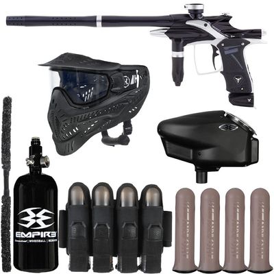 Action Village Dangerous Power Fusion Elite Vendetta Paintball Gun Package Kit (Black/Silver)