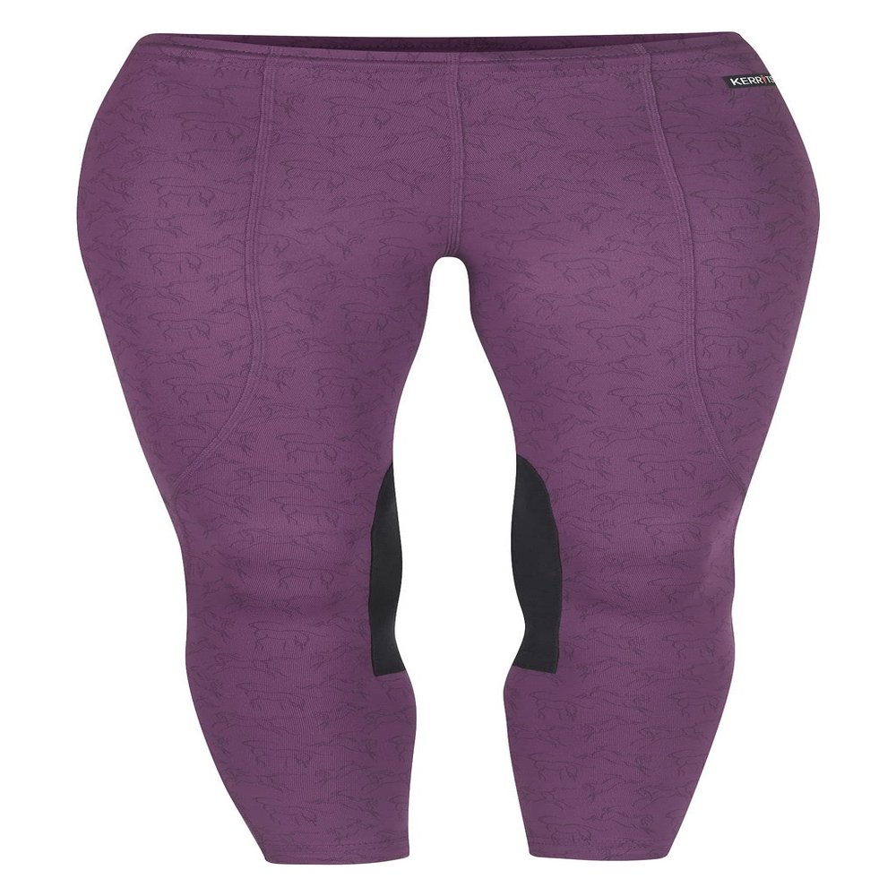 Kerrits Kids Knee Patch Performance Tight Magenta Winter Whinnies Size: S