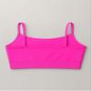 Kurve Girls Training Sports Bra  Seamless Bralette Kids Crop Cami Tank Top UV Protective Fabric UPF 50+ Made in USA, Neon Fuschia, Age 14-17 view 2