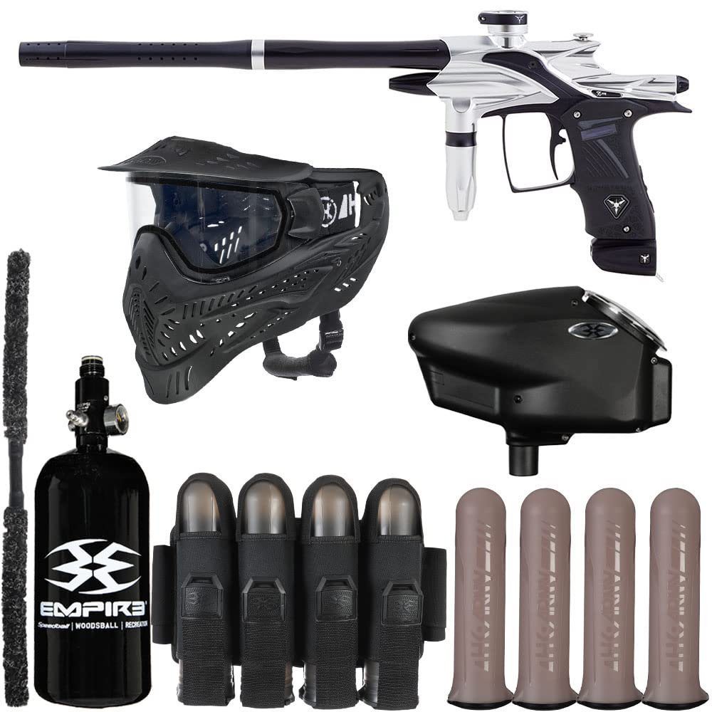 Action Village Dangerous Power Fusion Elite Vendetta Paintball Gun Package Kit (Silver/Black)