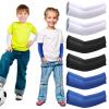 SATINIOR 6 Pairs Arm Sleeves for Kids, Compression Arm Sleeve for Basketball Football Baseball Youth Boy Girl Sports(Black, White, Blue) view 1