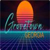 Grovetown Georgia 2 X 1.25-Inch Vinyl Decal Stiker Retro Neon Design view 1