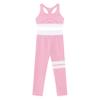Yihuimin Kids Girls Solid Racer Cirsscross Sports Bra with Yoga Leggings for Gymnastics/Sports Pink 4 Years view 1