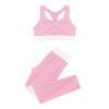 Yihuimin Kids Girls Solid Racer Cirsscross Sports Bra with Yoga Leggings for Gymnastics/Sports Pink 4 Years view 3