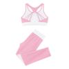 Yihuimin Kids Girls Solid Racer Cirsscross Sports Bra with Yoga Leggings for Gymnastics/Sports Pink 4 Years view 4