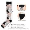 Seamless White Black Pink Pig Texture 1 Pair Unisex Compression Crew Knee High Sock Long Athletic Soft Circulation Socks for Running,Medical Nurse,Travel,Cycling view 3