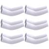 SATINIOR 6 Pairs Arm Sleeves for Kids, Compression Arm Sleeve for Basketball Football Baseball Youth Boy Girl Sports(White)
