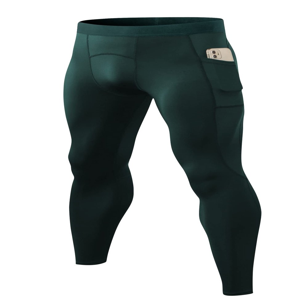 Queerier Mens Compression Pants Cool Dry Workout Leggings Athletic Sports Base Layer Bottoms Running Tights