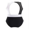 Aislor Girls' Ballet Dance Leotard Sleeveless Mesh Patchwork Criss Cross Back Unitards Gymnastic Jumpsuit Activewear Black&White 6 Years view 2