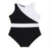 Aislor Girls' Ballet Dance Leotard Sleeveless Mesh Patchwork Criss Cross Back Unitards Gymnastic Jumpsuit Activewear Black&White 6 Years view 4