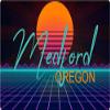 Medford Oregon 2 X 1.25-Inch Vinyl Decal Stiker Retro Neon Design view 1