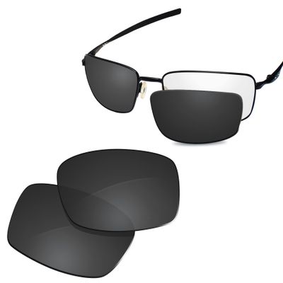 Glintbay 100% Precise-Fit Replacement Sunglass Lenses for Oakley Square Wire 2 2014 OO4075 - Polarized Advanced Black