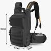 Tactical Hydration Pack Backpack, Military Molle Water Backpack for Hiking Running Cycling Climbing Hunting Fishing(No Water Bladder Included) (Black) view 3