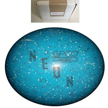 BuyBocceBalls - EPCO Duckpin Bowling Balls - - (4 3/4 inch- 3lbs. 10 oz.) Single - Neon Speckled - Blue - Made in USA
