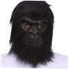 Froiny Halloween Latex Gorilla Mask Adult Full Face Funny Animal Mask Monkey Halloween Party Cosplay Props, Black view 1