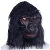 Froiny Halloween Latex Gorilla Mask Adult Full Face Funny Animal Mask Monkey Halloween Party Cosplay Props, Black view 3