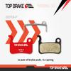 TOP BRAKE BD18 Disc Bike Brake Pads for Shimano alfine S500,S501,Deore M765, SLX M665,Saint M800,XTR M965 M975,M545 M505 M605;TRP Dash Carbon, Parabox 2011 Front view 3
