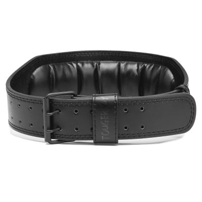 Genuine Leather Weight Lifting Belt for Men Double Prong Power Belt Heavy Duty - Strong, Stabilizing Back Support for Deadlifts, Squats Powerlifting