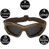Tounlinx Safety Mesh Goggles Anti Fog for Outdoor Games Sports Paintball Riding Cycling (Tan) view 3