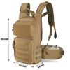 Tactical Hydration Pack Backpack, Military Molle Water Backpack for Hiking Running Cycling Climbing Hunting Fishing(No Water Bladder Included) (Tan) view 3