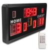 YZ 35x18x3 Electronic Large Basketball Scoreboard with Buzzer, Wall-Mounted Professional Digital Scoreboard with Remote, Score Keeper Score Clock Indoor (Remote) view 2