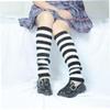 Goth Leg Warmers for Women 1 Pair Autumn Winter Lady Stretch Jk Knee-Length Cool Hipster Fashion Zebra Knit Socks view 3