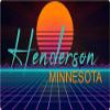 Henderson Minnesota 2 X 1.25-Inch Vinyl Decal Stiker Retro Neon Design view 1