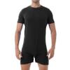Hedmy Men's Leotard Bodysuit Underwear Spandex One-Piece Dance Unitard Biketard Jumpsuit Singlet Black XX-Large view 1