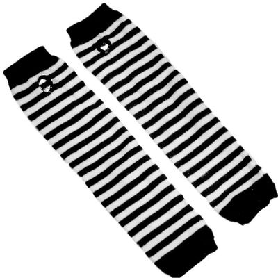 1 Pair Women Striped Elbow Gloves Fashion Lady Knitted Hand Warmer Long Fingerless Elbow Mittens Christmas Accessories