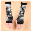 1 Pair Women Striped Elbow Gloves Fashion Lady Knitted Hand Warmer Long Fingerless Elbow Mittens Christmas Accessories view 4