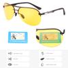 Aviator Night-Vision Glasses for Men Women Clear Sight Night Time Safe Driving Glasses Spring Hinge Anti-Glare Polarized Yellow Lens Al-Mg Metal Frame Pilot Eyewear UV400 Protection Classic Sunglasses view 3