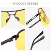 Aviator Night-Vision Glasses for Men Women Clear Sight Night Time Safe Driving Glasses Spring Hinge Anti-Glare Polarized Yellow Lens Al-Mg Metal Frame Pilot Eyewear UV400 Protection Classic Sunglasses view 4