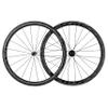 700c Road Bike Carbon Wheelset 40mm Carbon Wheels UD X Weave AERO Rim Brake Surface view 1