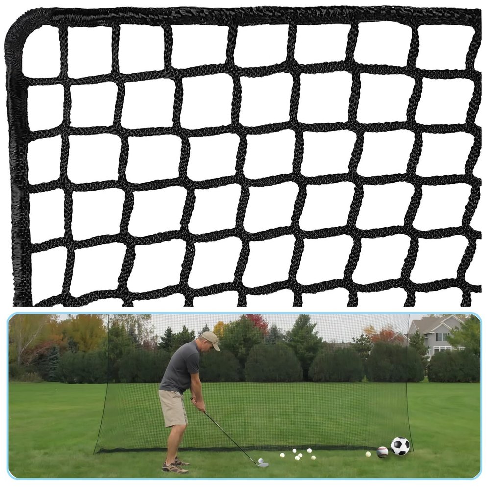 IUZEAI 10x25ft High Impact Golf Practice Net, Heavy Duty Nylon Netting Material