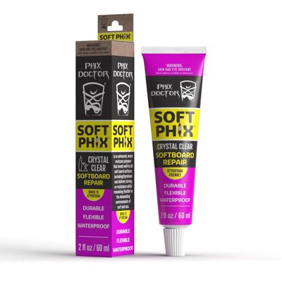 New Phix Doctor Soft Phix EPS Styrofoam Safe SoftBoard Repair Surfboard Ding Repair Kit 2 fl oz